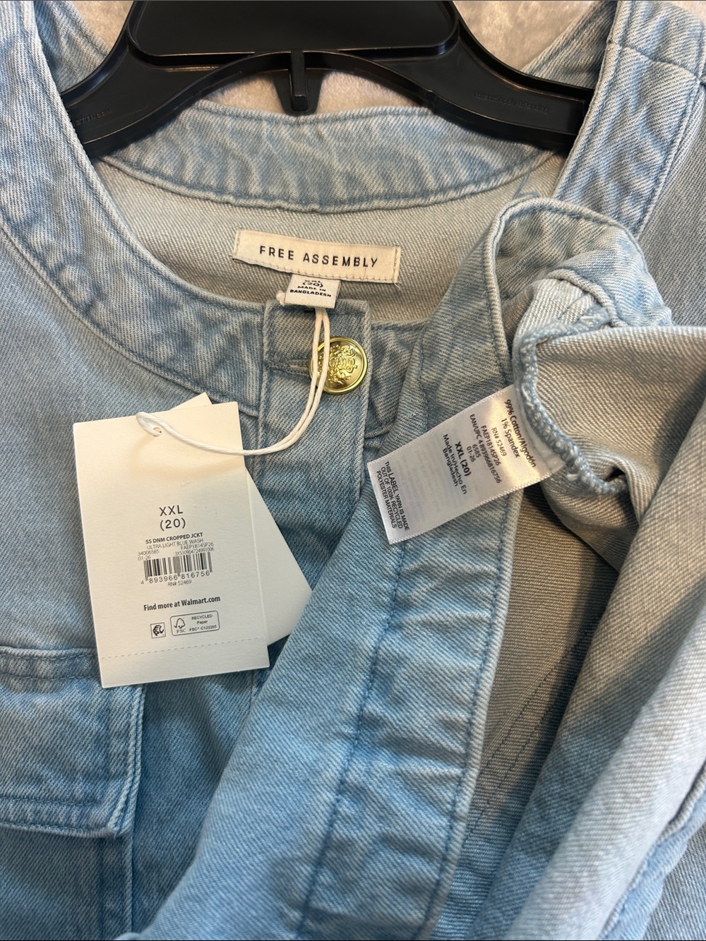 Free Assembly Cropped Denim Jacket - Picture 6 of 6